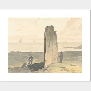 Druidical Stone at Strather, near Barvas, Isle of Lewis by William Daniell. Posters and Art